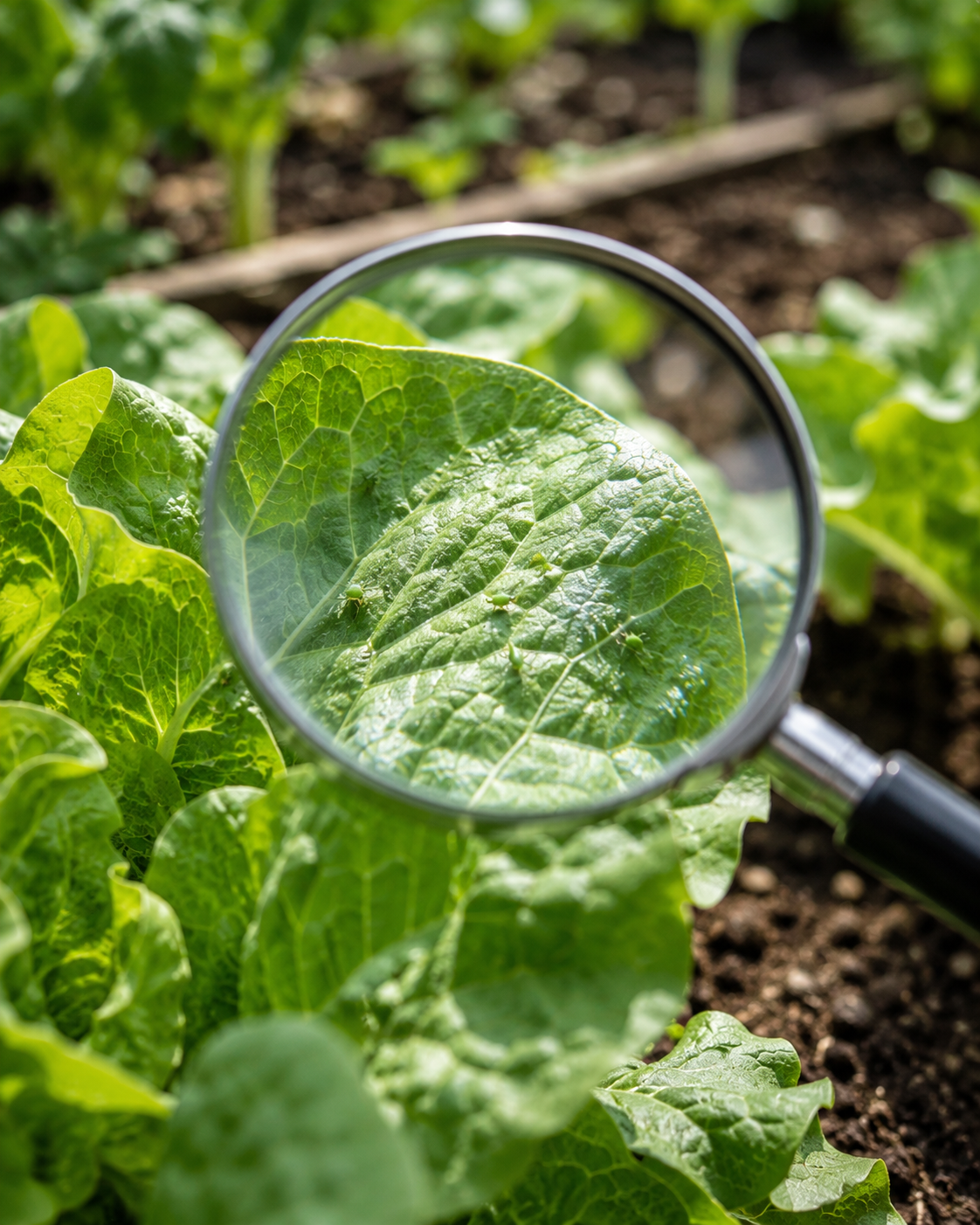 Inspection des plantes du jardin — traiter nuisibles et maladies